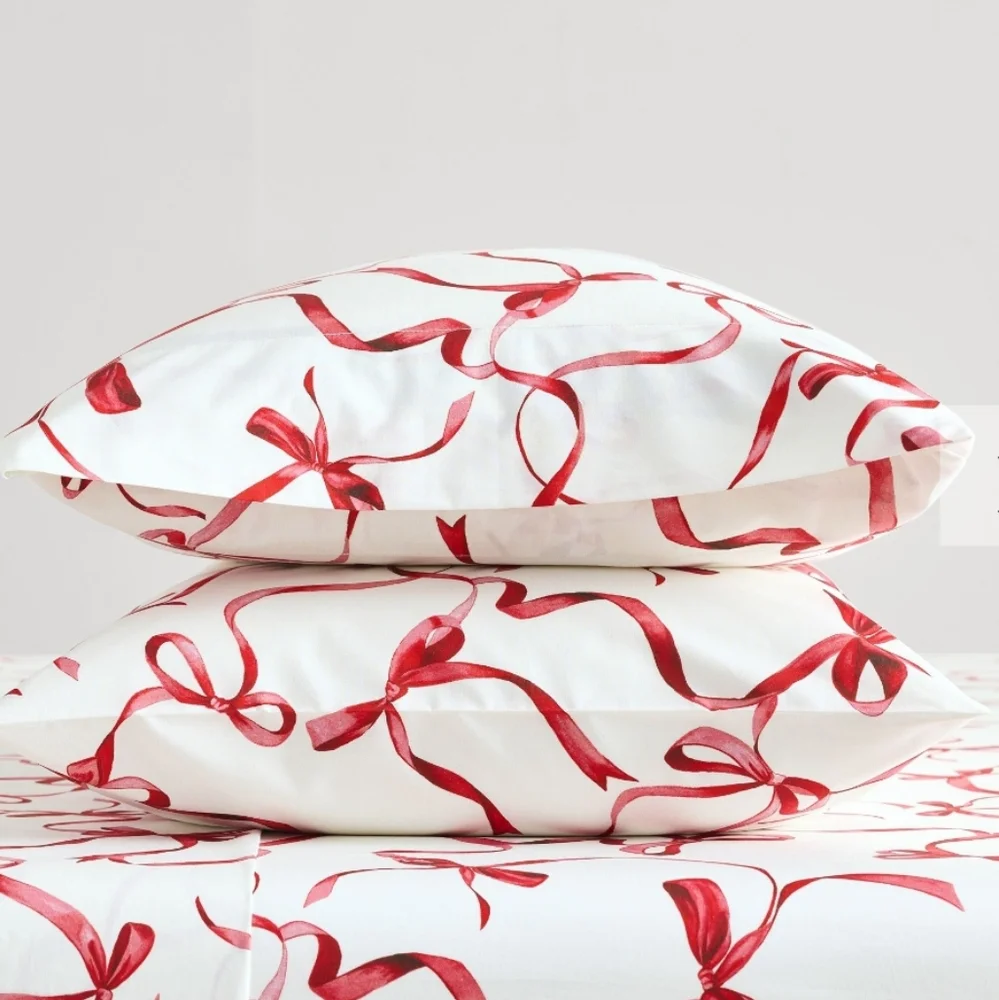 Pottery Barn Monique Lhuillier Aubree Bow King Pillowcases WR